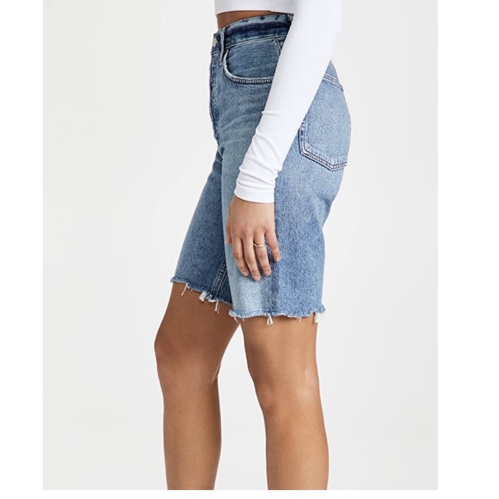 Agolde 90s Shorts, Light Wash High-Rise Denim Bermuda, Size 26 - Picture 7 of 14